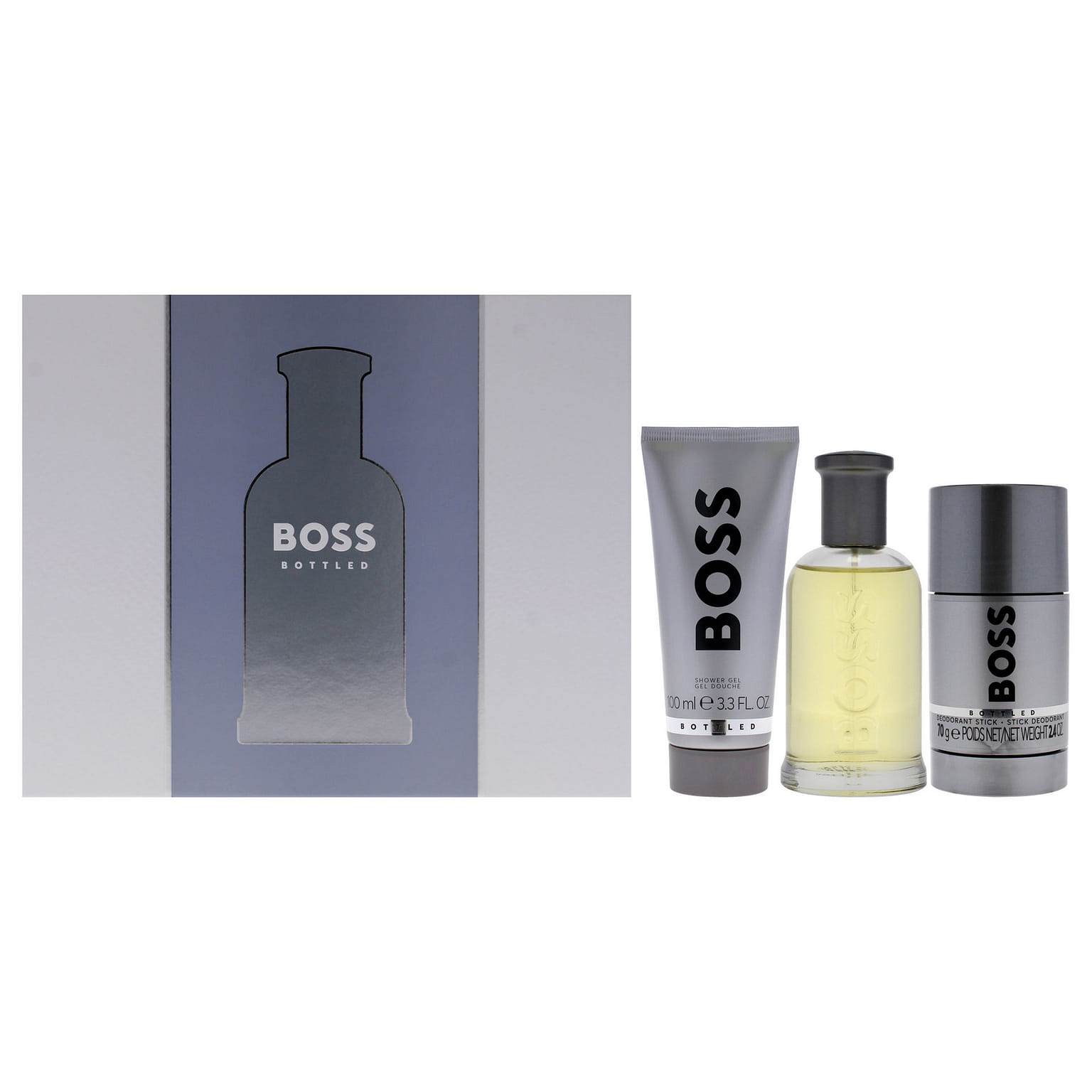 휴고 보스 남성용 보스 넘버 6 - 3종 선물 세트 (3.3oz 오드뚜왈렛 스프레이, 3.3oz 샤워젤, 2.4oz 데오도란트 스틱) 3 개입