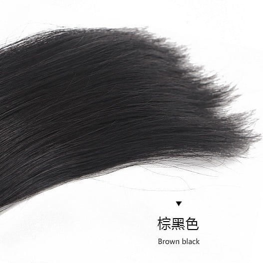Premium Synthetic Invisible hair pad piece seamless clip，【DFP-A】brownblack20cm 1 cái