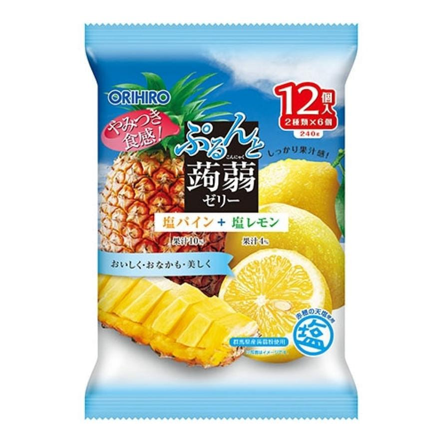 ORIHIRO Salted Pineapple + Lemon Flavor Konjac 12 count