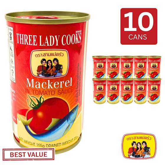 weee_canned_Three Lady Cooks Mackerel in Tomato Sauce 10 อัน