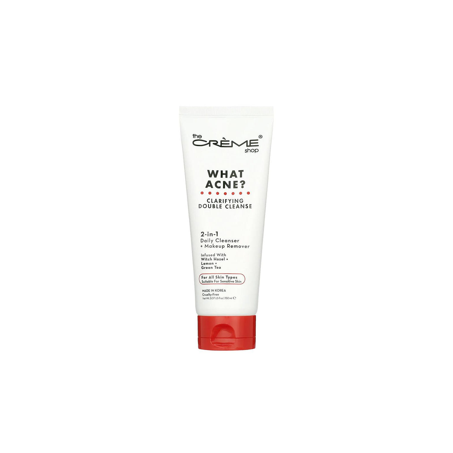 THE CREME SHOP What Acne? Clarifying Double Cleanse 2-in-1 150mL(5.07 fl oz) 1 개