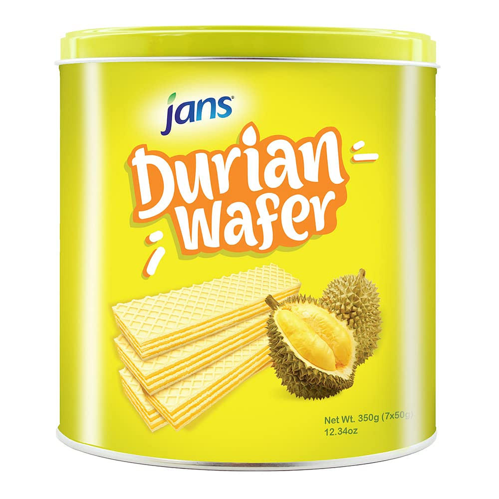 Jans - เวเฟอร์รสทุเรียน 12.34 ออนซ์ แพ็ค 6 ชิ้น 12.34 ออนซ์*6 แพ็ค