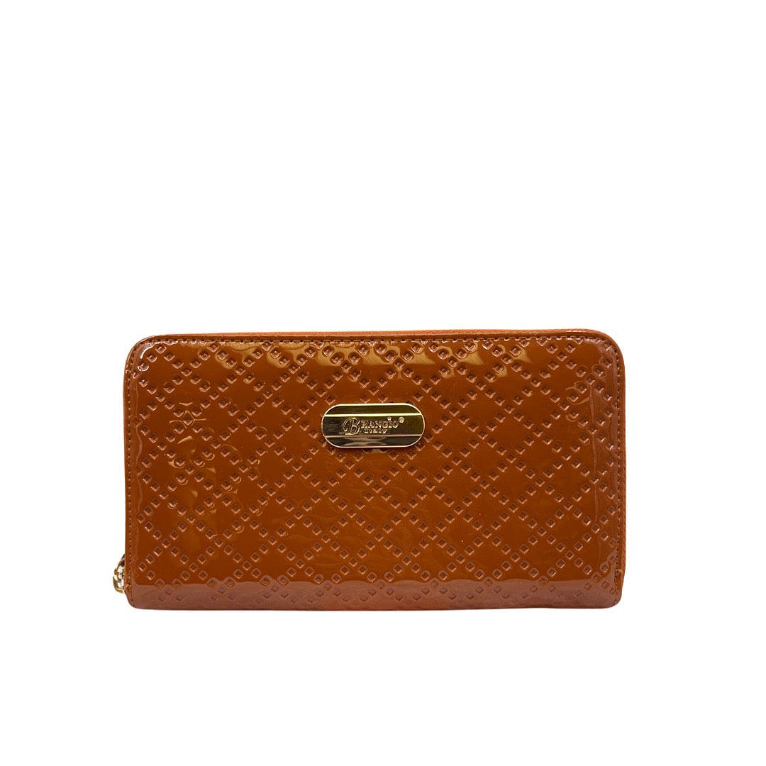 Summertime Minimalist Handmade Vegan Leather Wristlet Wallet [RBW8368-BN] 1 ส่วน