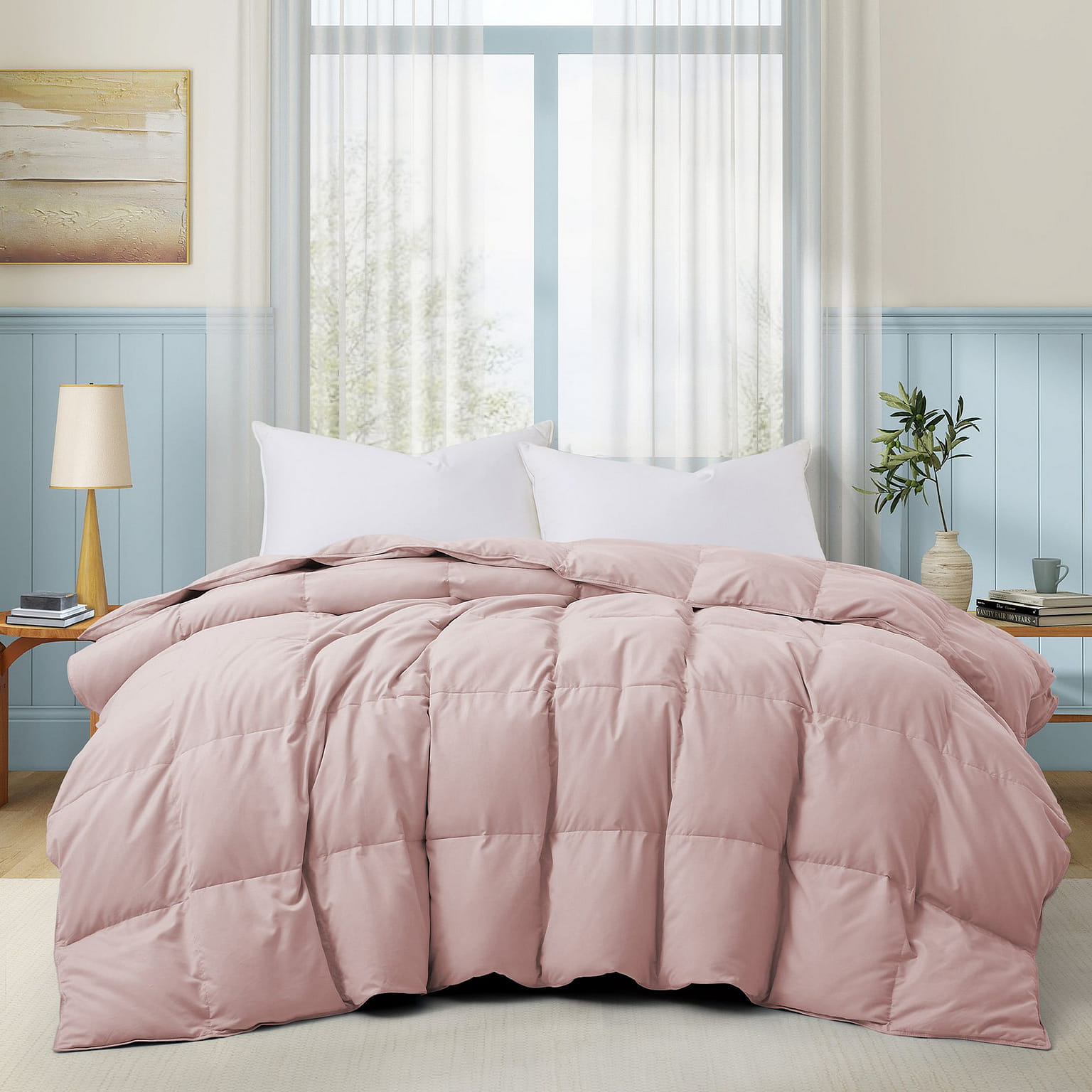UNIKOME Summer Down Fiber Comforter Twin Pink 1 케이스