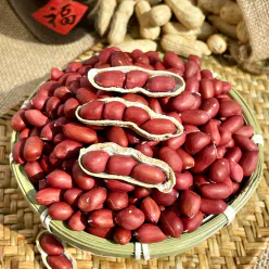 Northeast red-skinned peanut farmer fresh raw shelled red-skinned peanuts 500g*1 bag 500 g