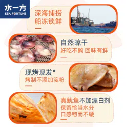 Freshly grilled shredded squid on the water side, Dalian specialty hand-torn charcoal-grilled ready-to-eat fragrant snacks, casual seafood snacks, 60g*1 bag 60 g