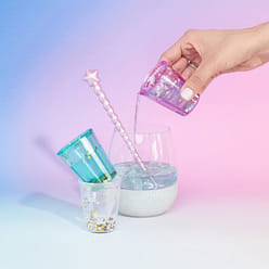Mermaid Sparkle Glitter Shot Glasses by Blush® (Set of 3) 1.5 液盎司