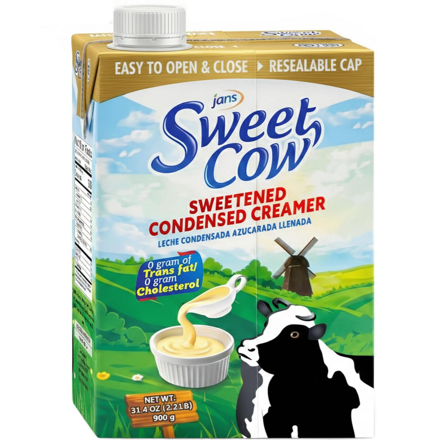 Jans - Sữa đặc Sweet Cow, 900g, Hộp 1 lon 31.4 fl.oz