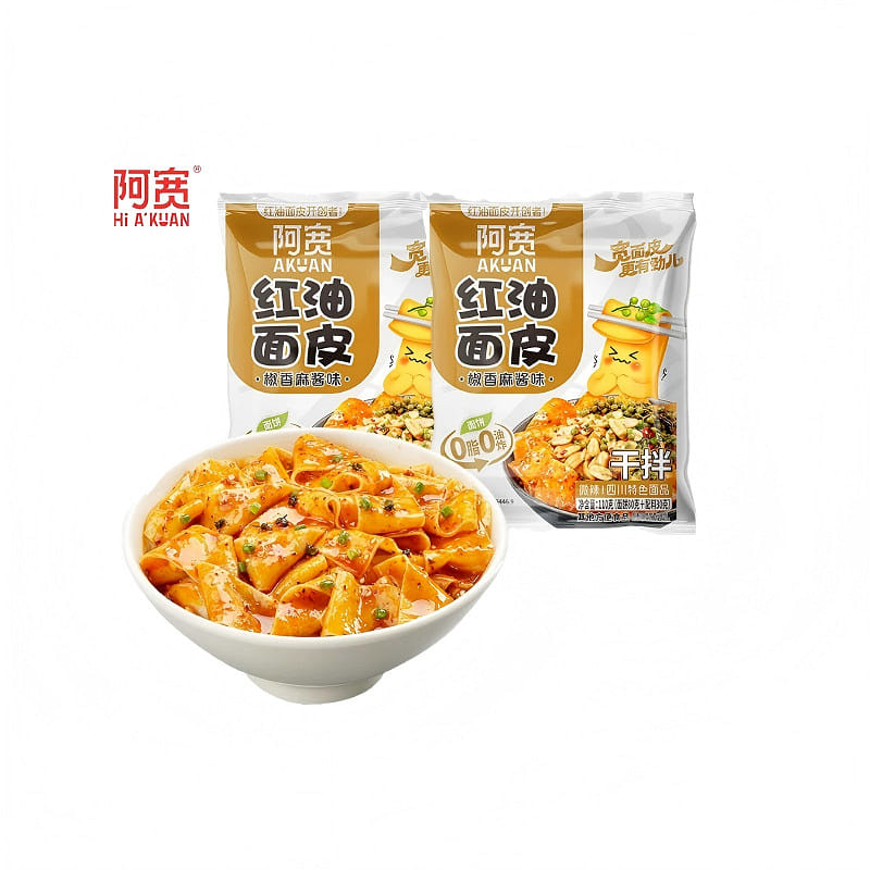 A'kuan red oil noodle skin, pepper and hemp110 * 2 220 g