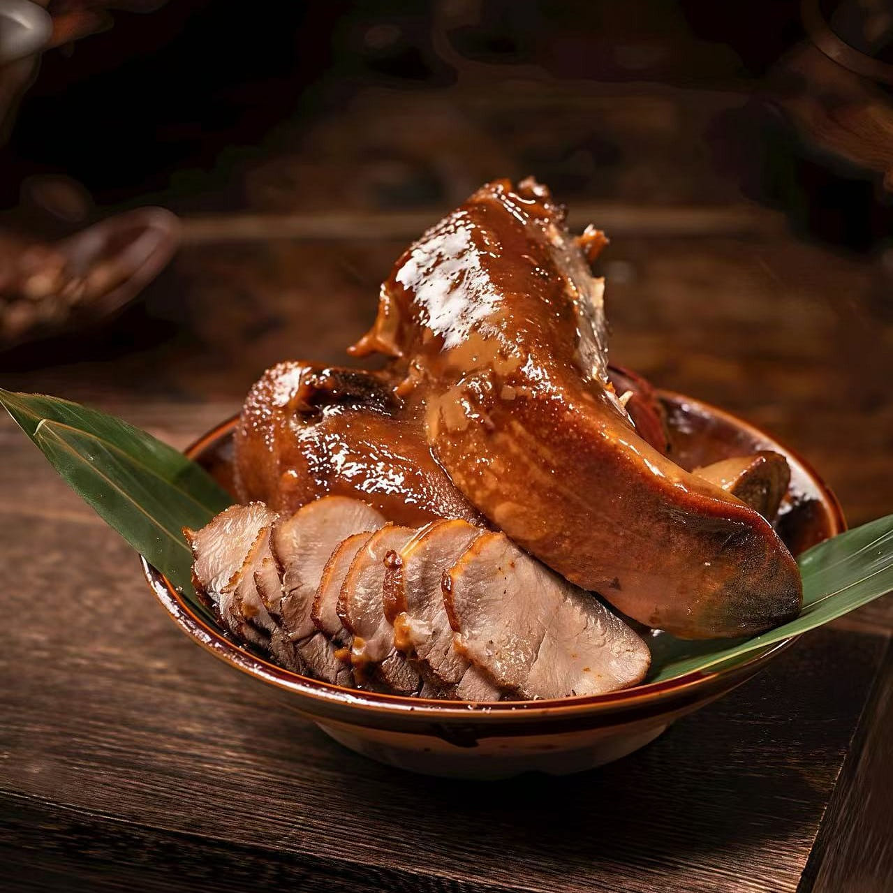 Braised Sliced Pork Tongue 150g w. garlic sauce 1 each