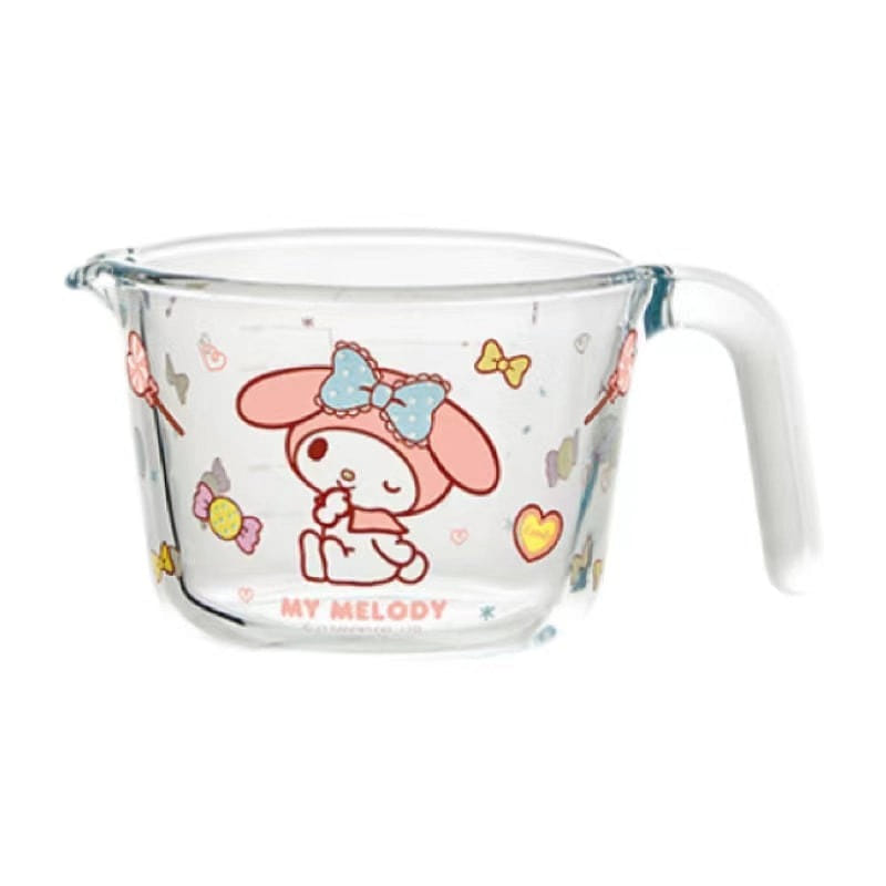 Sanrio Glass Graduated Large Quantity Cup/Egg-Beating Cup - My Melody 500ML 1Pc 1 cái