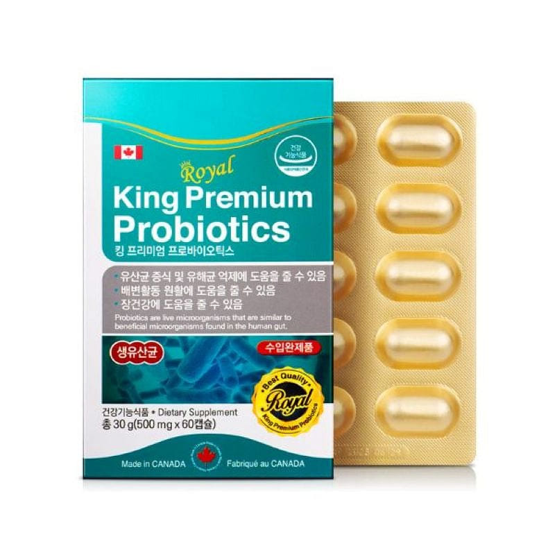 킹 프리미엄 프로바이오틱스 모유 생 유산균 (500mg x 60캡슐)(2개월분) 60 개입