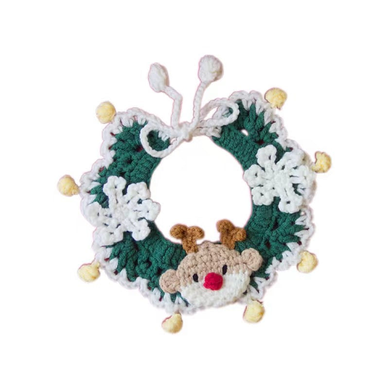 Christmas Pet Accessories Bib Pendant/Wool Decoration-B01 Elk 1 개입