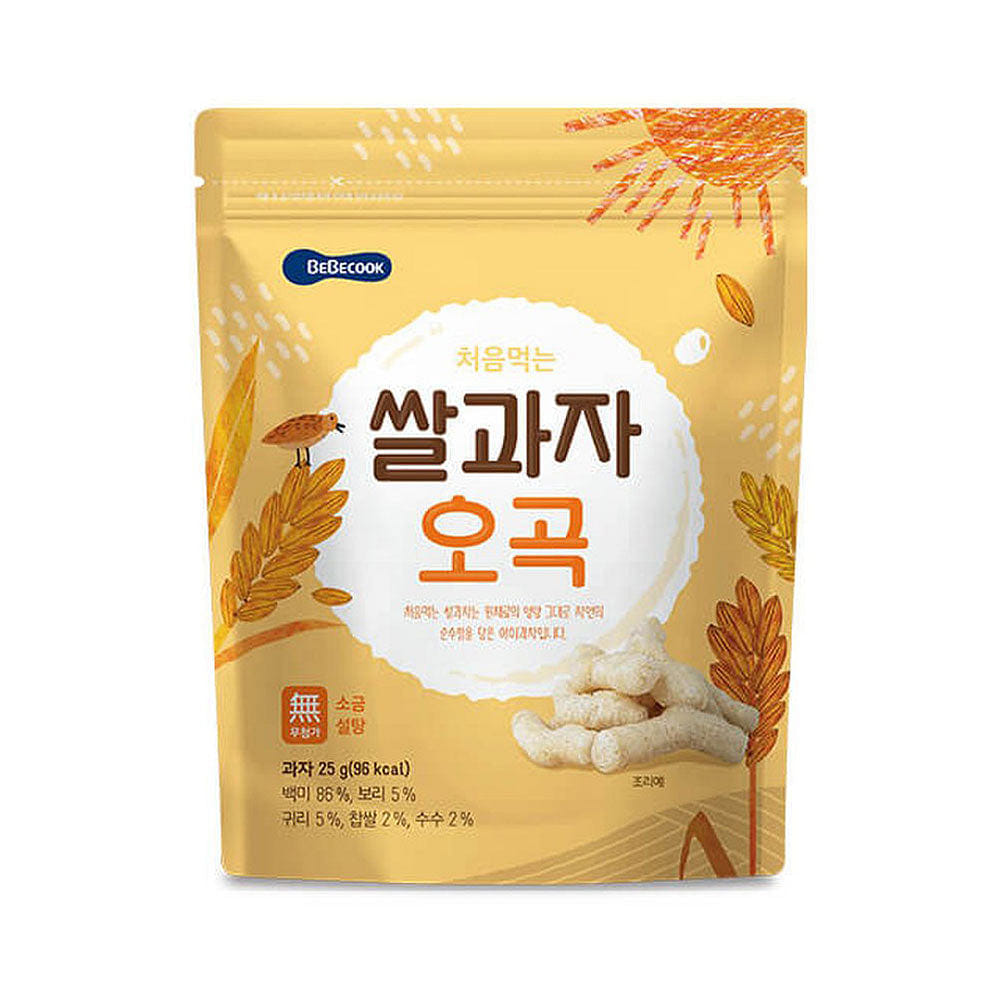 베베쿡 처음먹는 쌀과자 오곡 25 그램