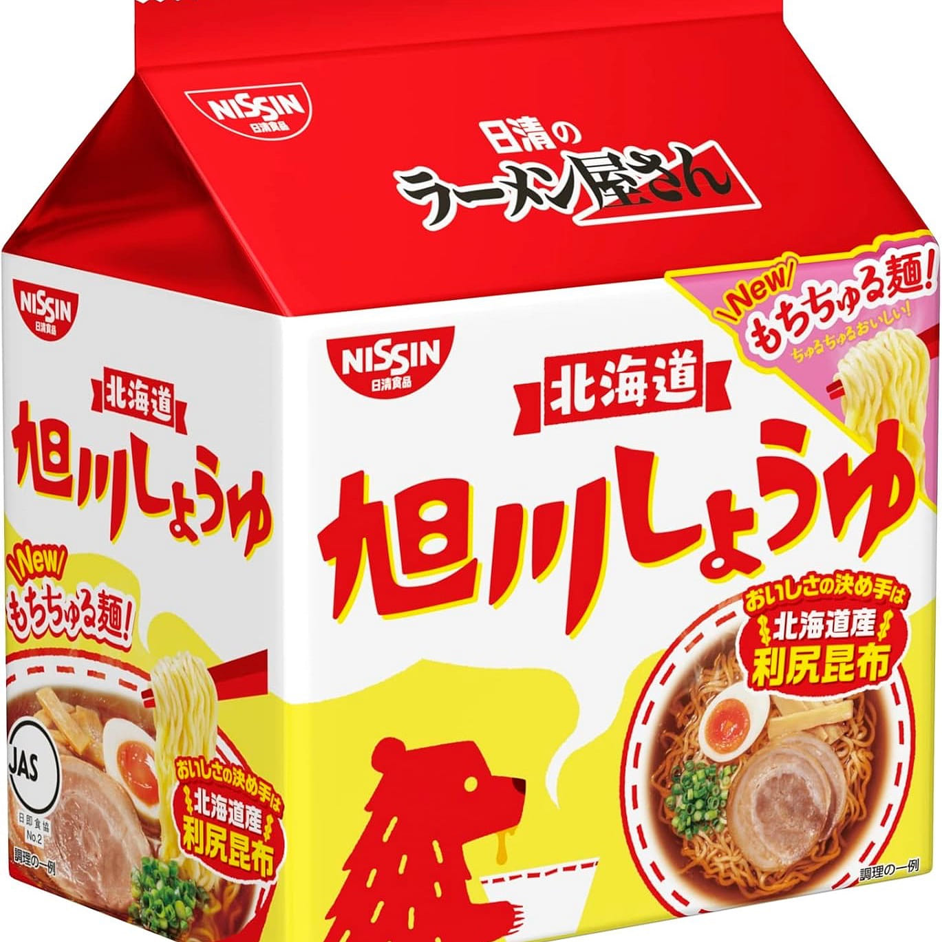 NISSIN Ramen Noodles Soy Sauce Asahikawa Soup 445g 1 ส่วน