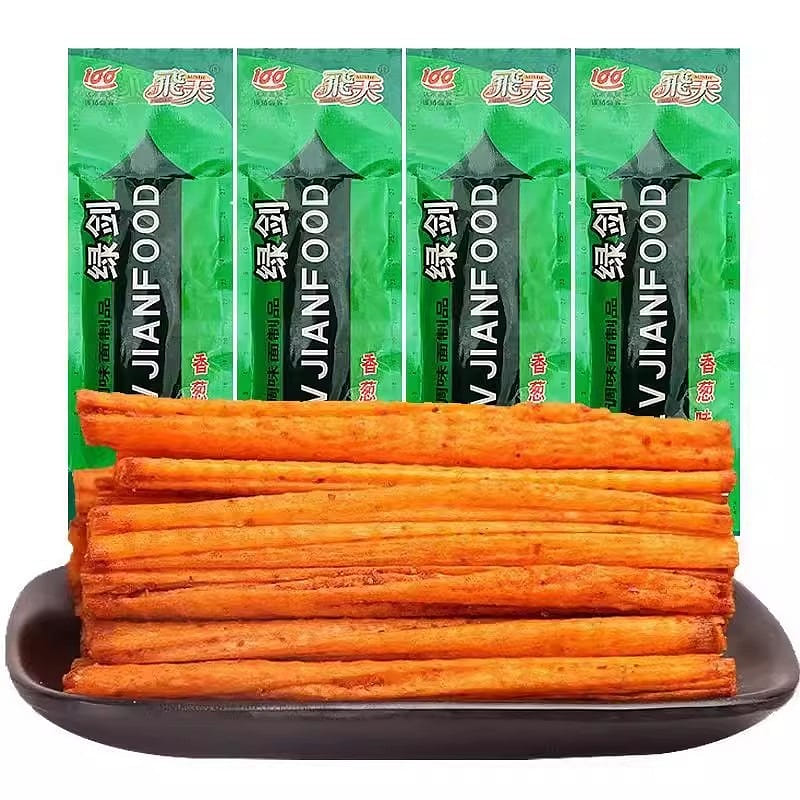 飞天 绿剑辣条15g干辣片香葱味面筋 15 克
