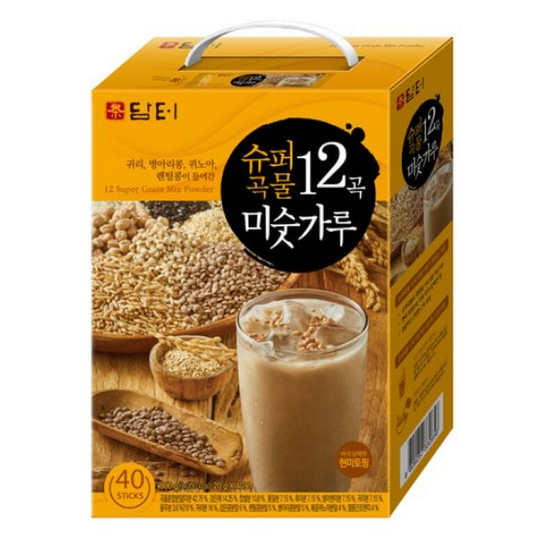[한국 직배송] 담터 슈퍼 곡물 12곡 미숫가루 20g * 40포, 1개 800 그램