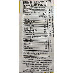 Birdy Instant Coffee 3-in-1 Creamy Latte 12.48 oz