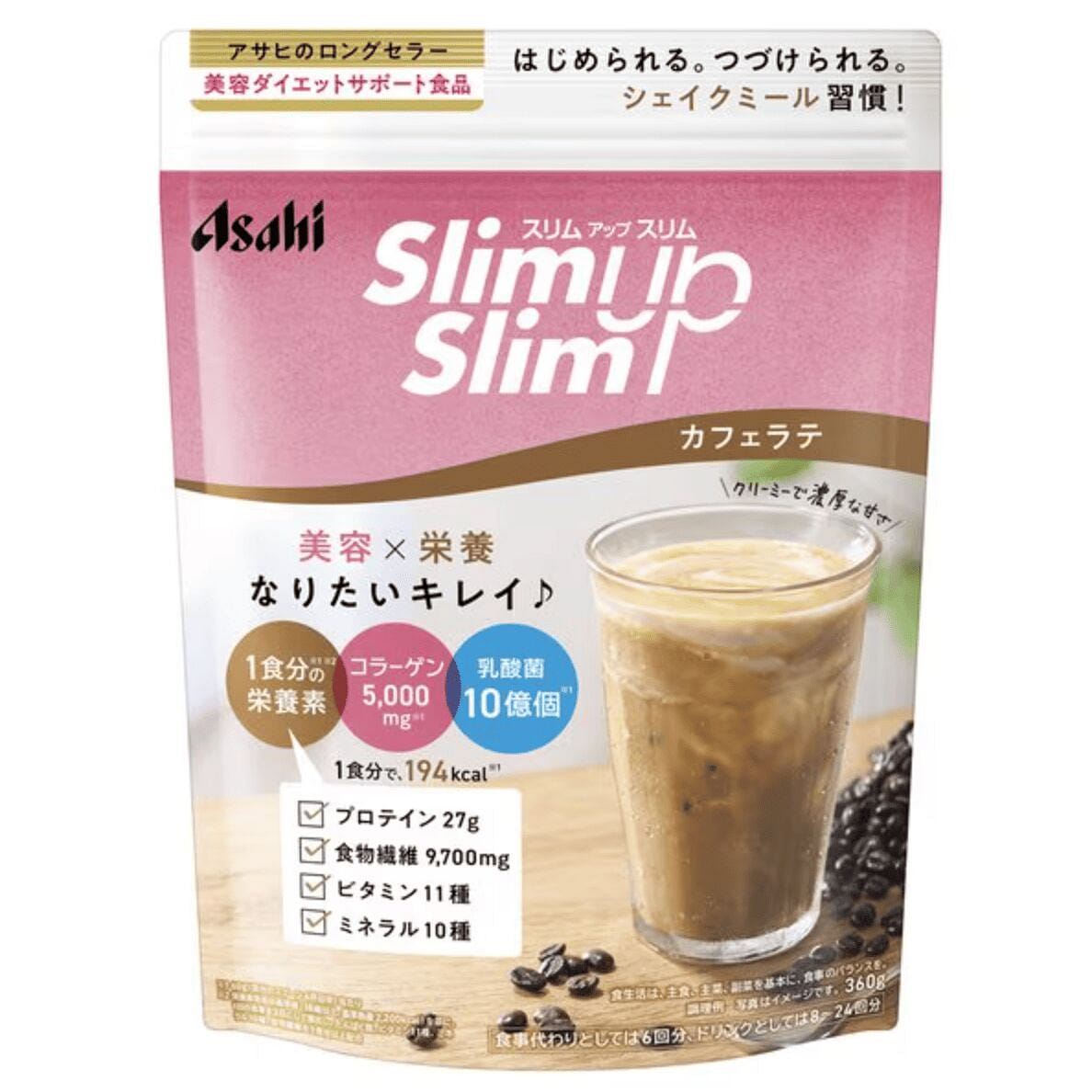 ASAHI Slim Up Shake Coffee Latte Flavor 360 g