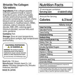 Shiseido The Collagen 126 tablets 1 each