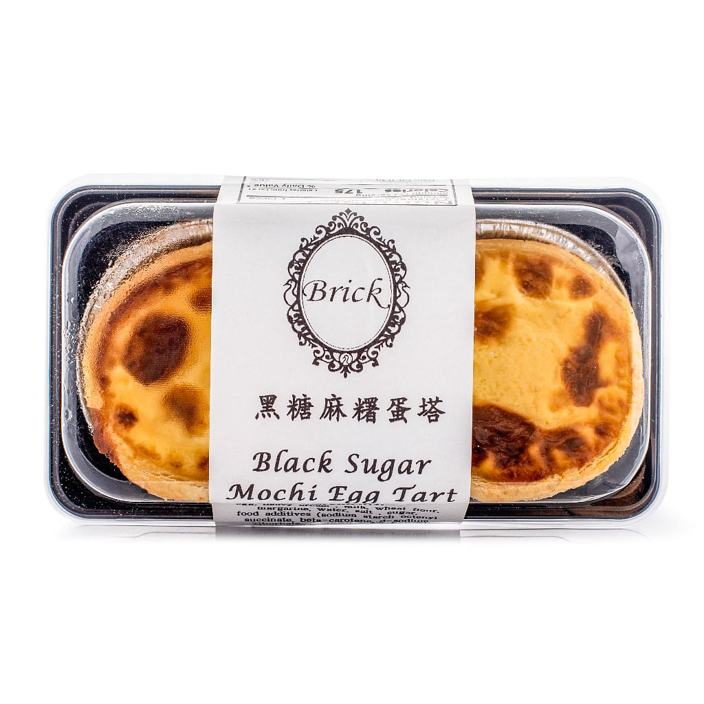 ทาร์ตไข่โมจิน้ำตาลดำ Brick แช่แข็ง 126 กรัม