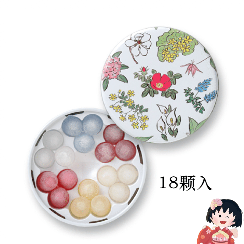 Rokkatei mini six color liquor candy 18 pieces 1 กล่อง