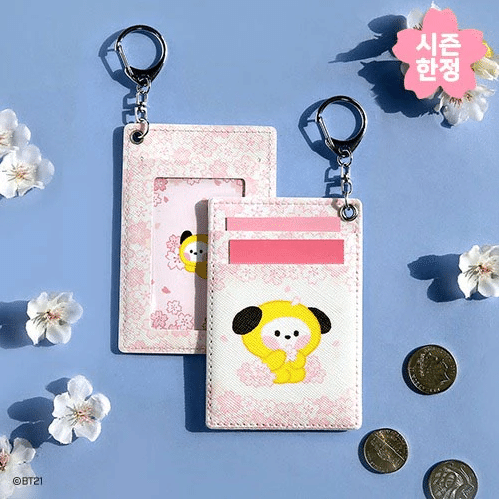 BT21 Minini Cherry Blossom Phone Card Pocket Holder by BTS CHIMMY 4 ออนซ์