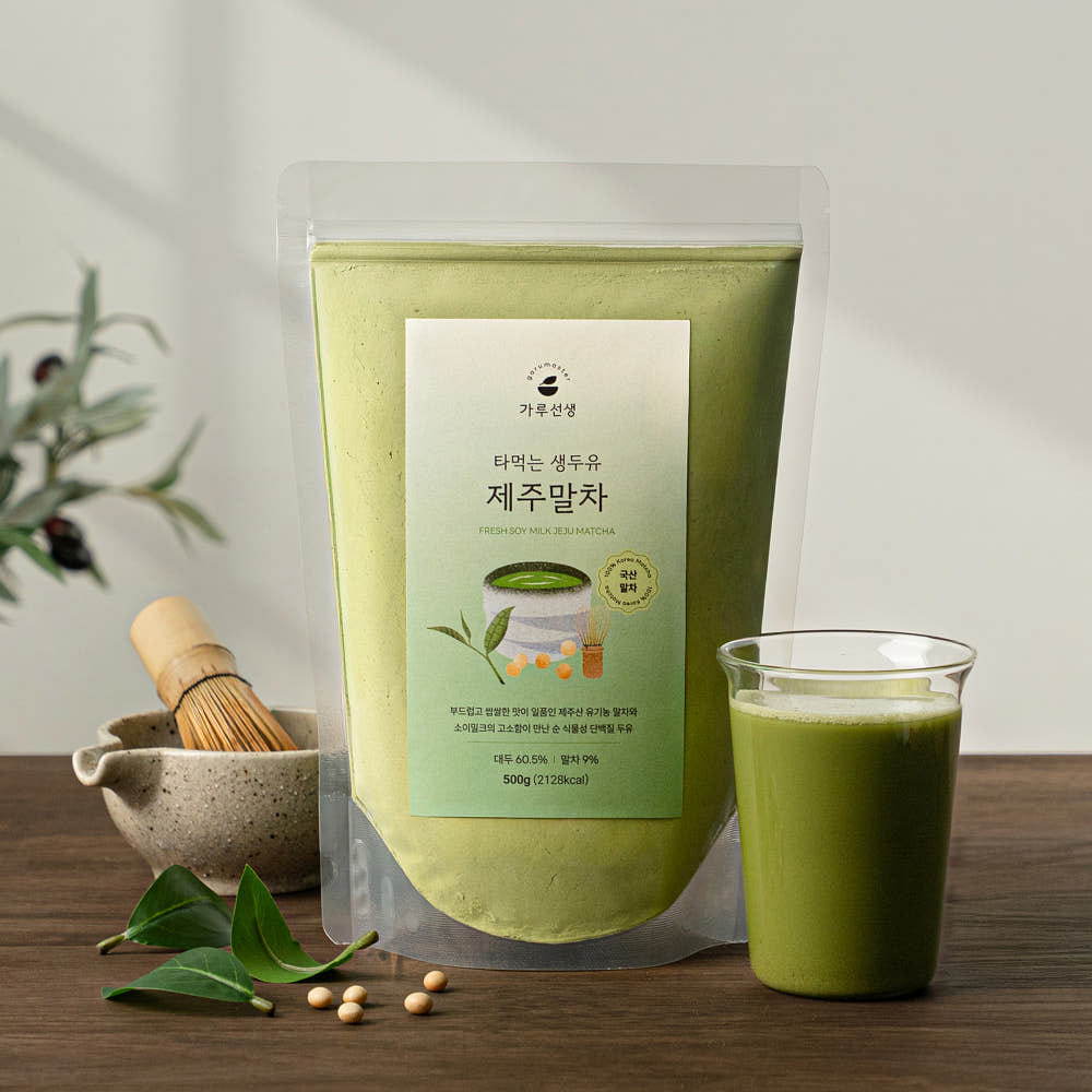 [가루선생] 타먹는 생두유 제주 말차 500g 500 그램