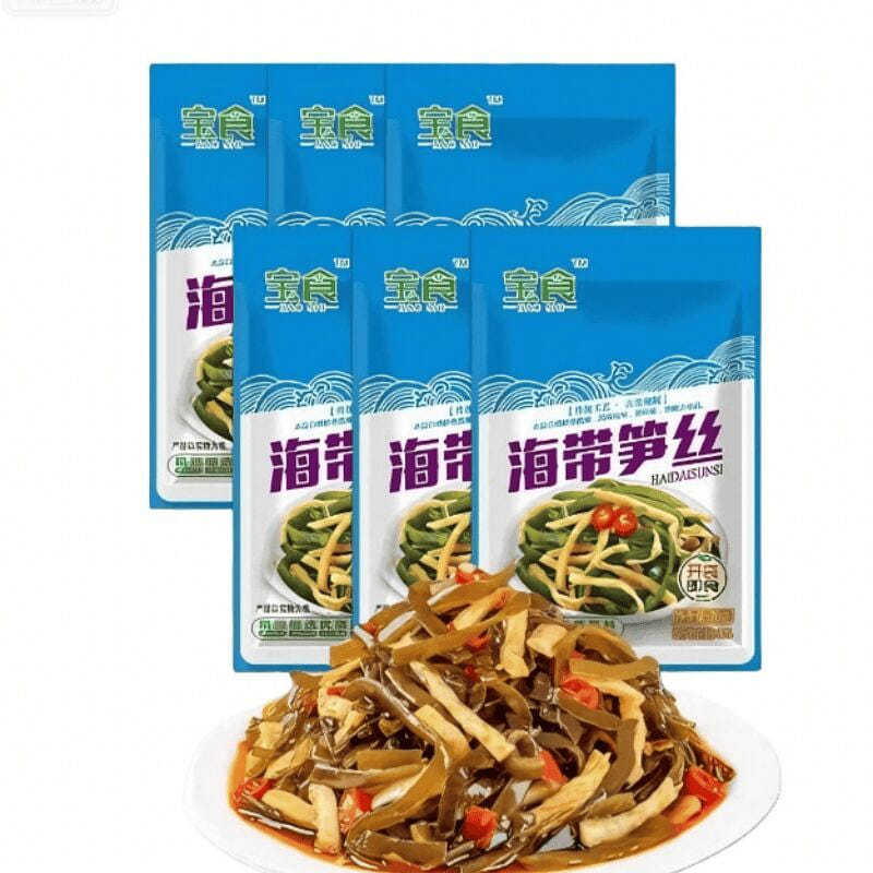 Shredded kelp and bamboo shoots 70g*6 packs. 420 g