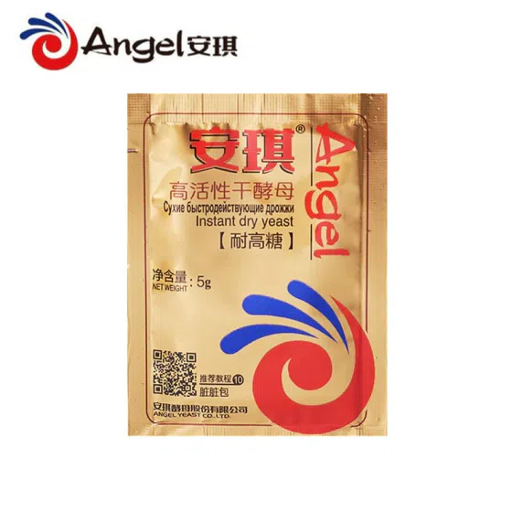 weee_dried_Angel High Activity Dry Yeast Powder, High Sugar Resistant Type, Bread, Steamed Buns, Toast, Baking Powder, 5g*5 Bags 25 g