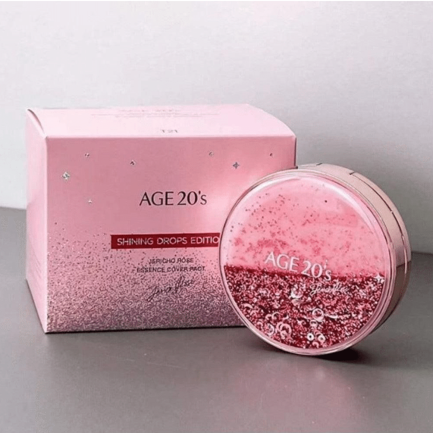 AGE 20's Shining Drop Edition Jericho Rose Essence Pink Pact Pink Latte 1 ส่วน