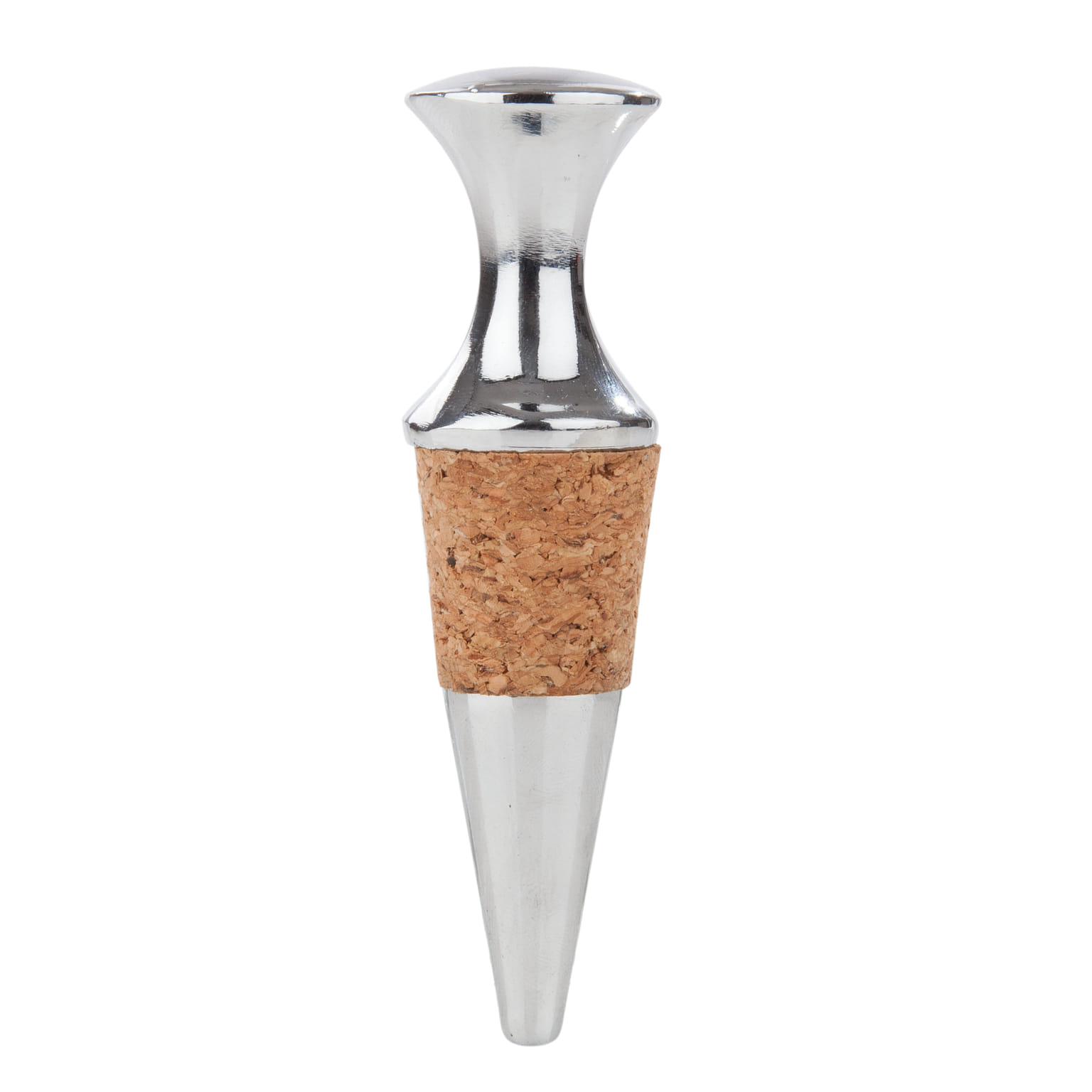 Savoy Cork Bottle Stopper - Natural Cork and Chrome-Plated Zinc 1 個