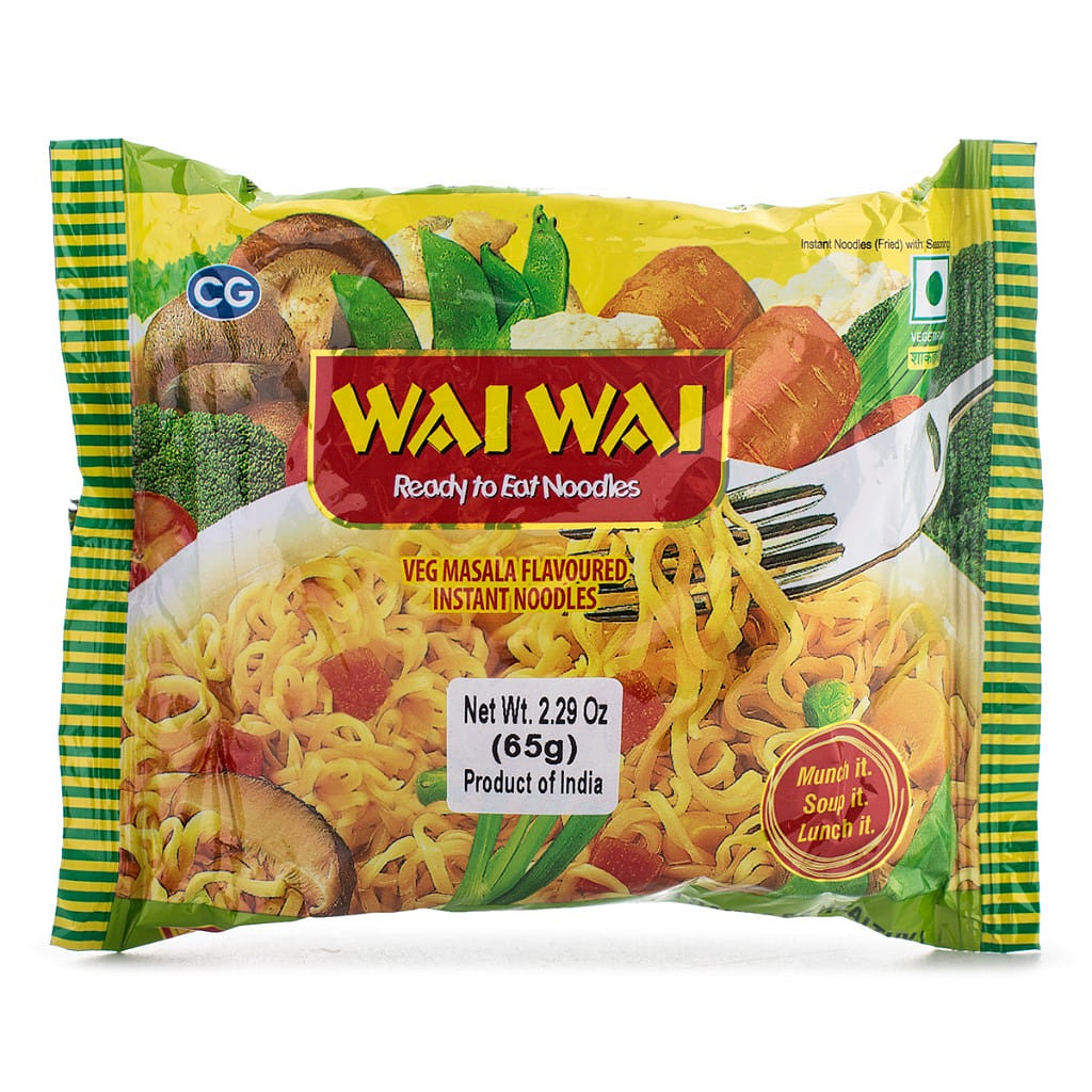 Wai Wai Fideos instantáneos sabor vegetales y masala 65 gramo(s)