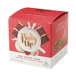 Pinky Up Red Velvet Cake Pyramid Tea Bags Sachet - 10 mg Caffeine Per Serving, NON-GMO & Gluten Free, Certified Kosher - 15 Biodegradable Whole Tea bags 3 克