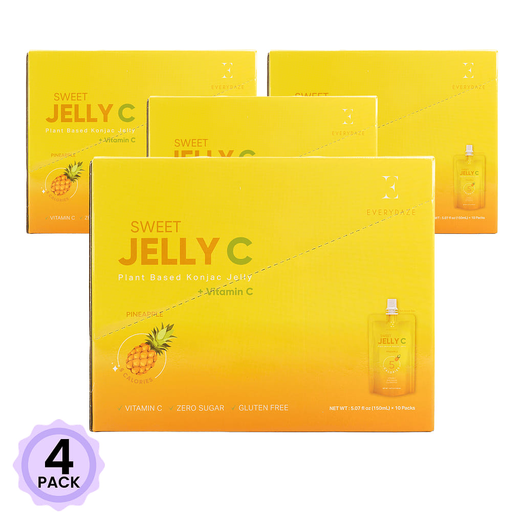 Everydaze Sweet Jelly C 비타민 C 곤약젤리 파인애플 맛 150 밀리리터*10 팩*4 팩