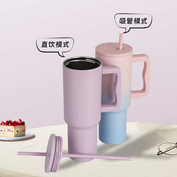 40온스 두꺼운 손잡이 아이스 컵 대용량 커피 컵 304 스테인레스 스틸 컵 보온병 컵 워터 컵 1 개