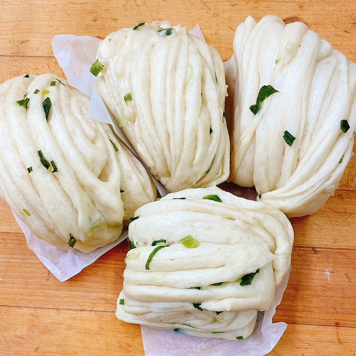 Handmade Green Onion Buns (4 pcs) 1 개