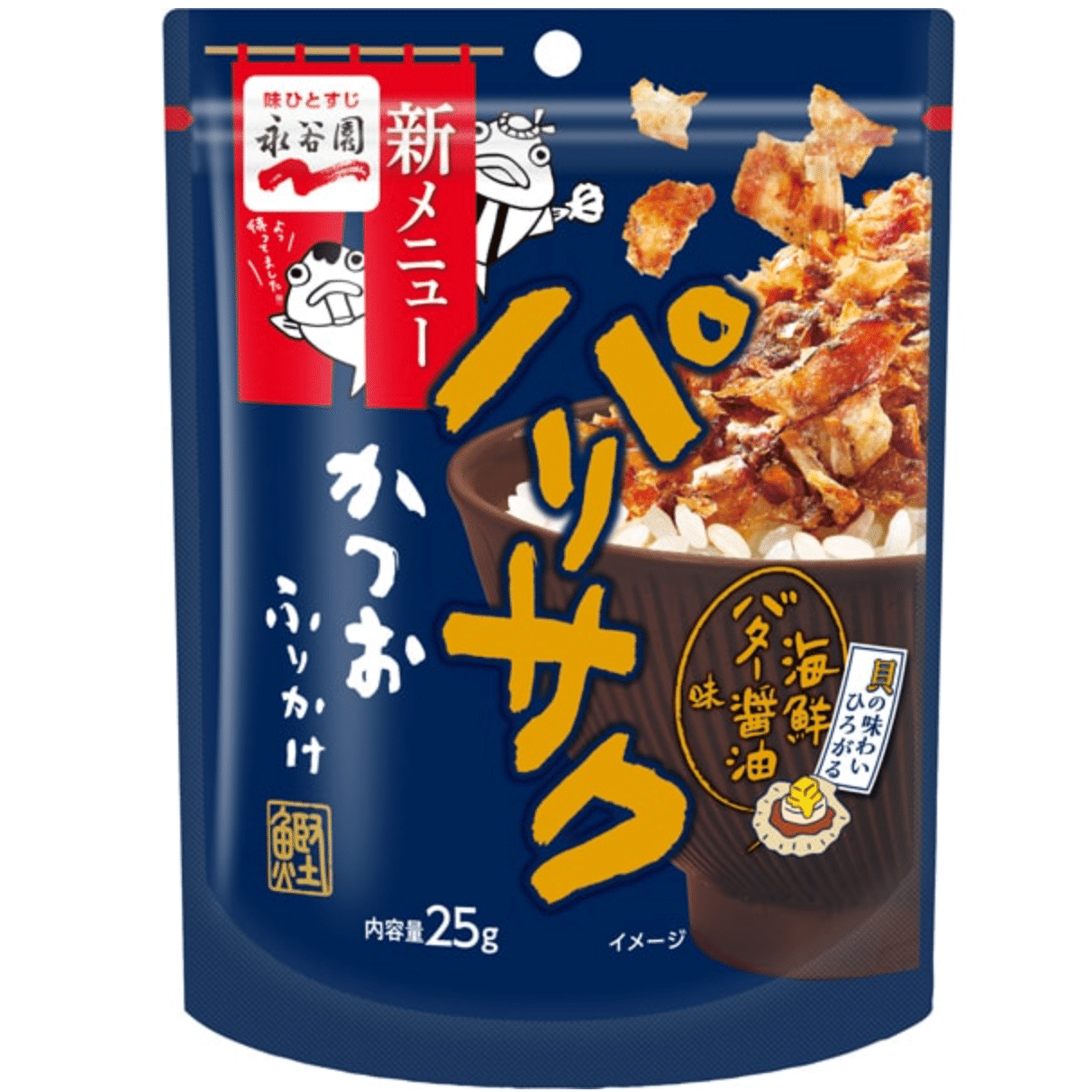 NAKATANIEN Rice Seasoning Soy Sauce Butter Seafood Flavor 25g 25 그램