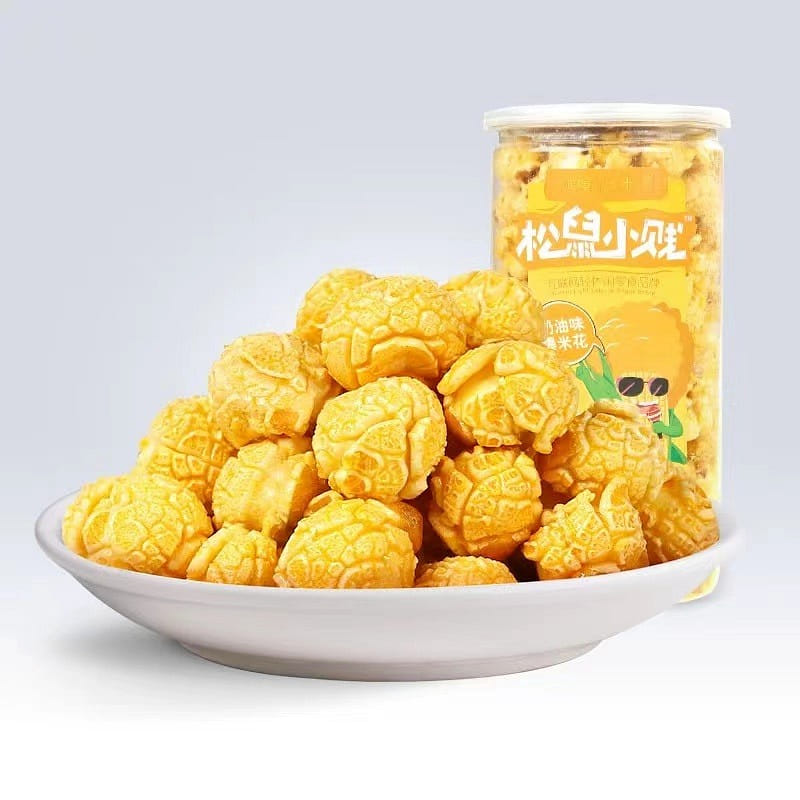 Three Squirrels Spherical Popcorn Cream Flavored Bucket 180 그램