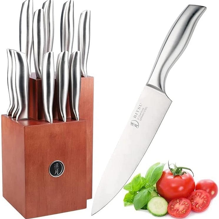 Knife Set, 12 Pieces Kitchen Knife Set with Block 1 개입