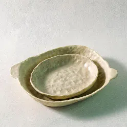 NESTLADY 日式手捏型四角盘 水果盘 沙拉盘 芝士盘 小红书爆款 网红款 1件 1 个