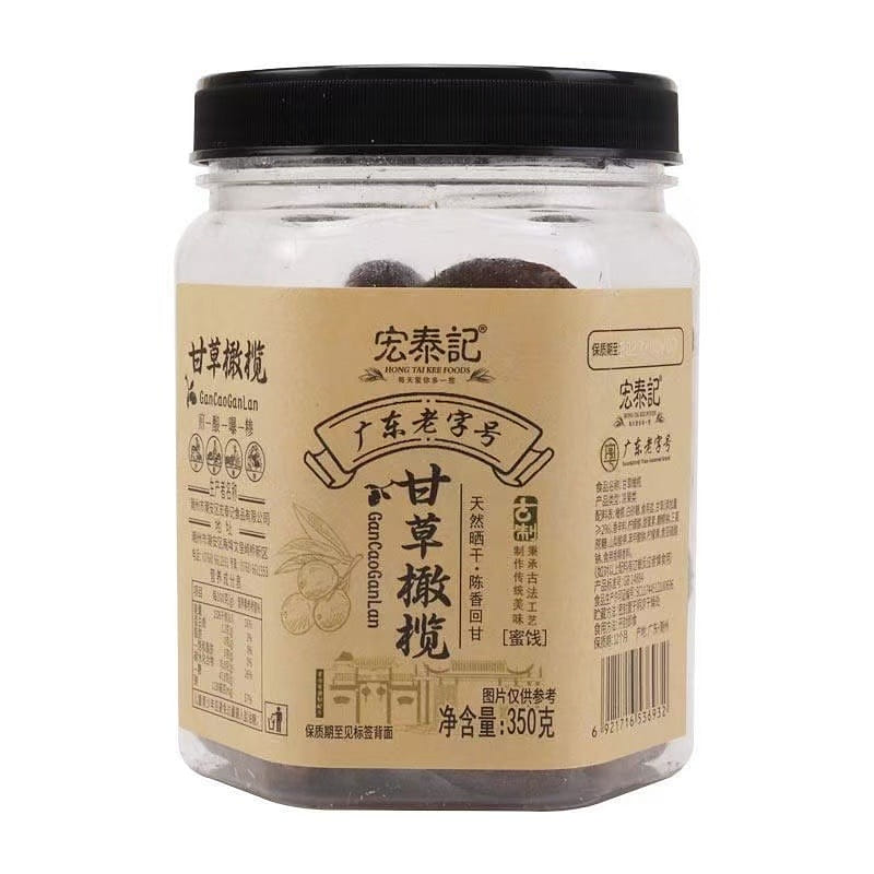 Hongtai Ji Licorice Olives 350g*1 Jar 350 g