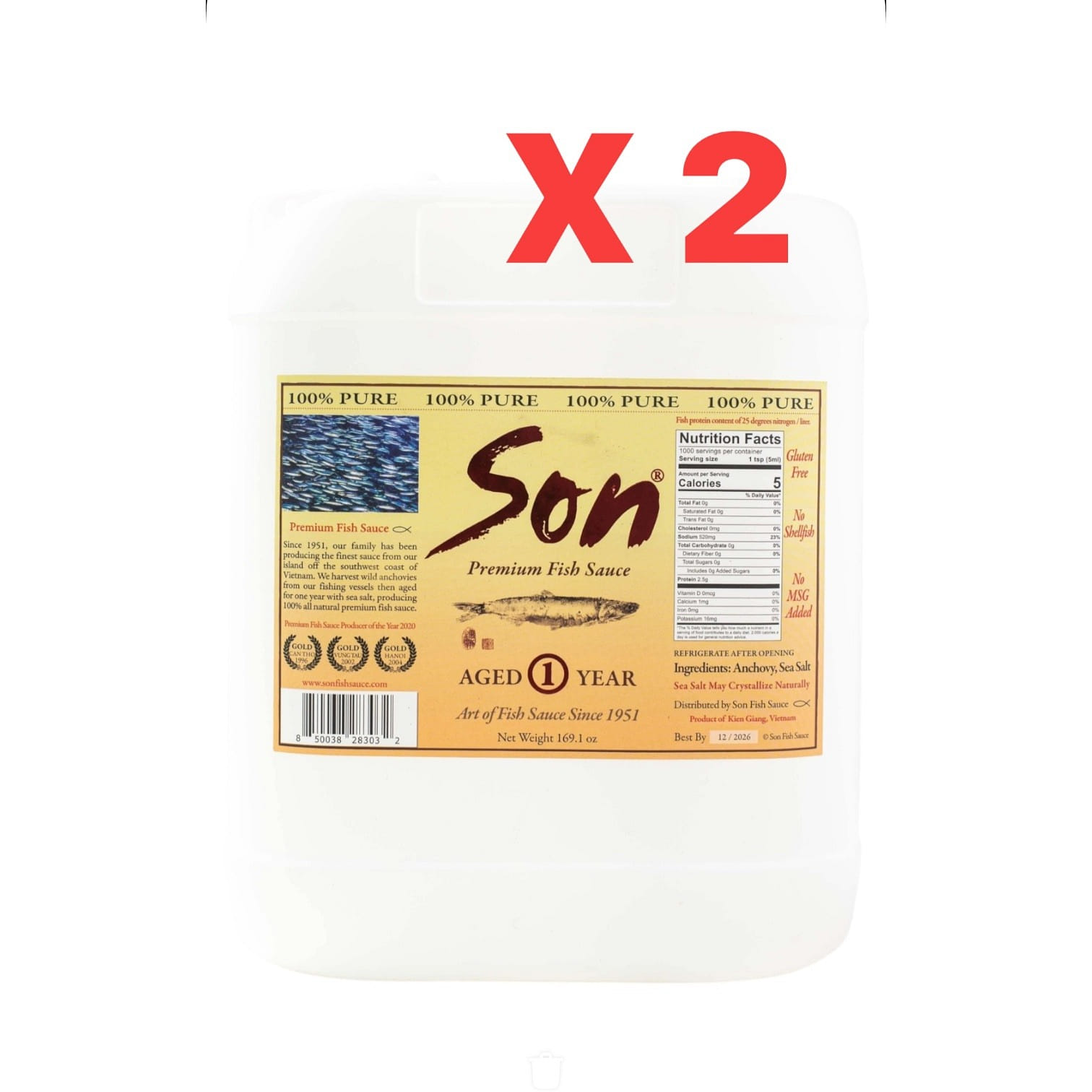 SON FISH SAUCE 1 YEAR 100% NATURAL COMBO X 2 169.1 액량 온스