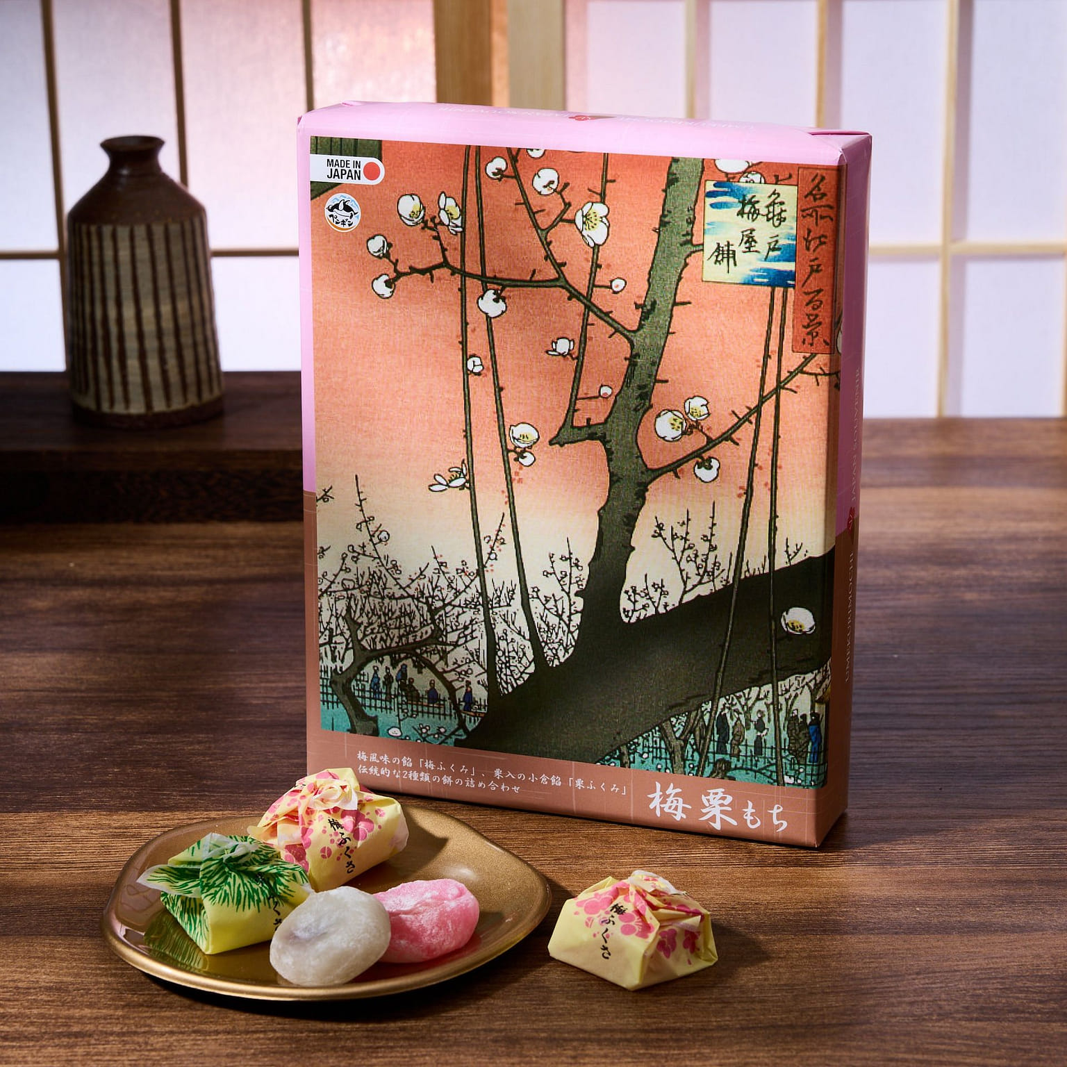 Ukiyo-e Ume & Chestnut Mochi (12 pieces) 392 그램