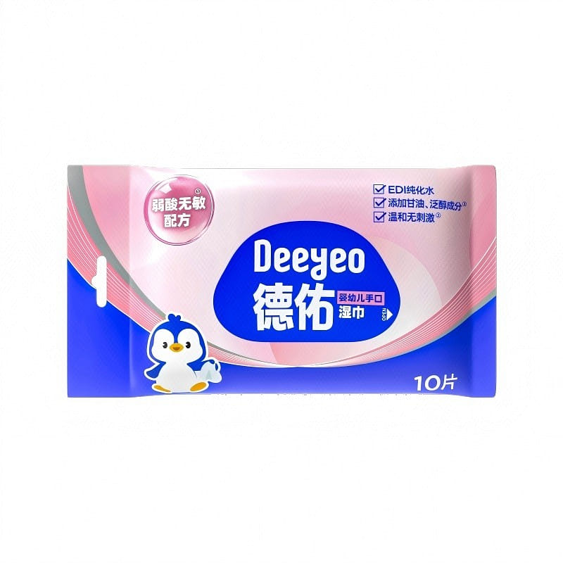 Deeyeo Baby Hand & Mouth Wipes, 10 Sheets/Pack 1 each