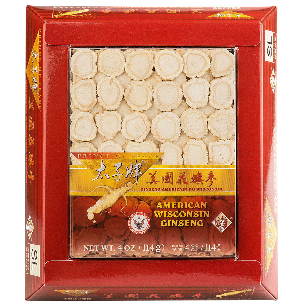 Prince of Peace Wisconsin American Ginseng Large Slices, 4oz 1 กล่อง