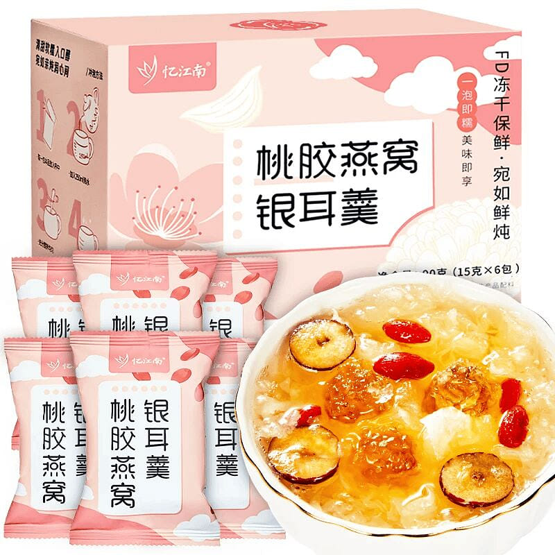 Peach Gum, Bird's Nest, and White Fungus Soup 90g 90 g
