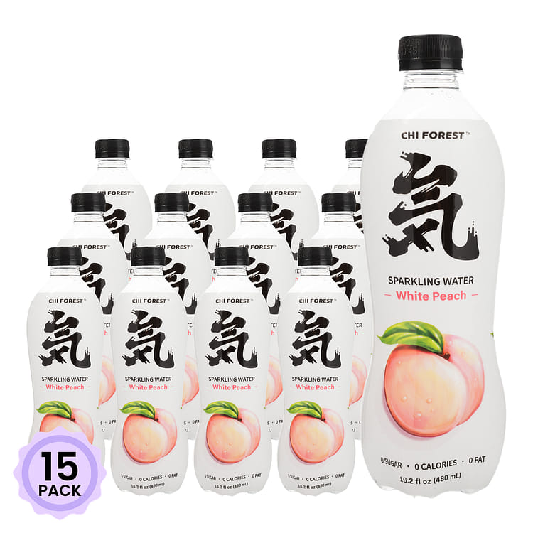 Get Genki Forest Sugar-Free Sparkling Water, White Peach