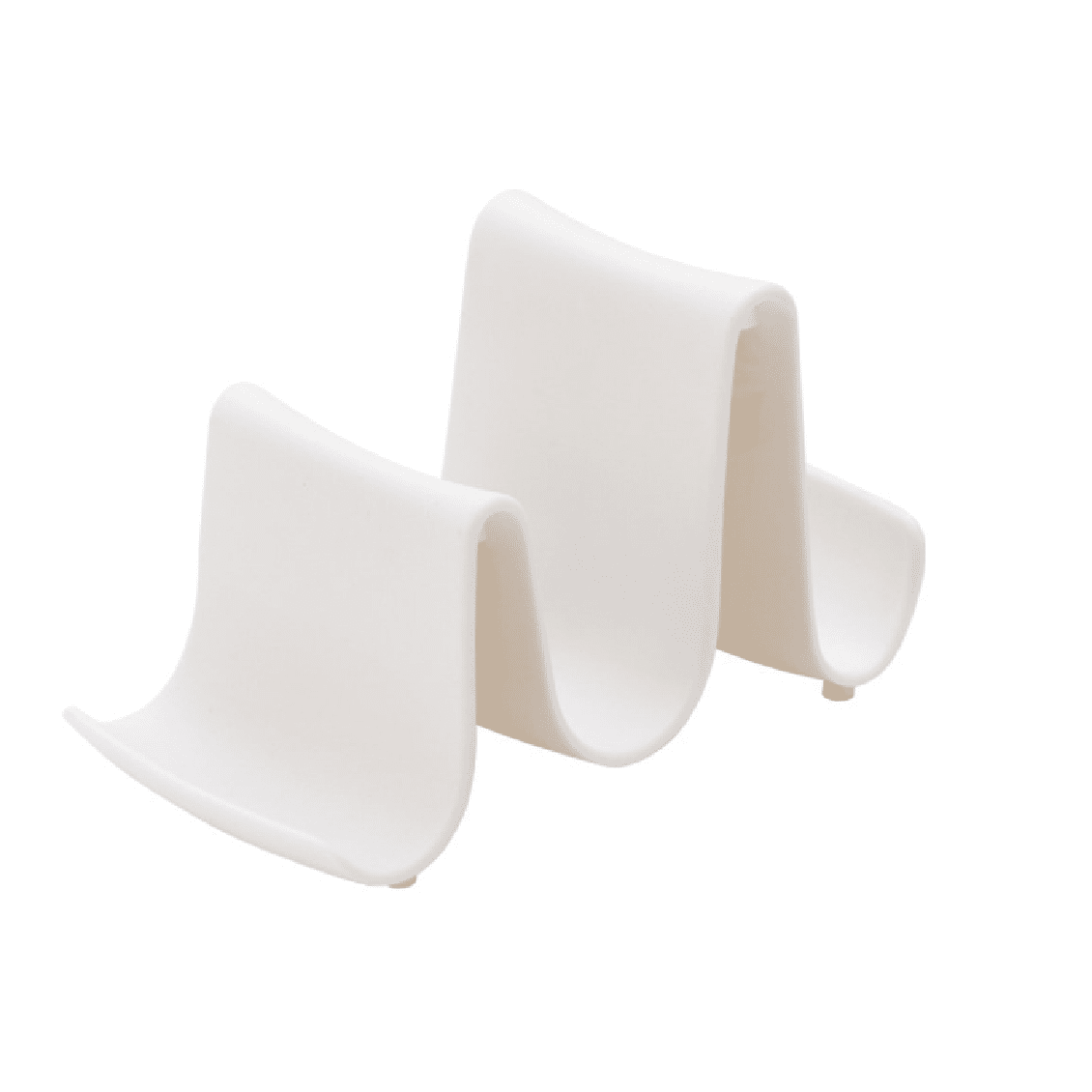Simple wave pot lid rack Storage shelf Elegant white 1 count