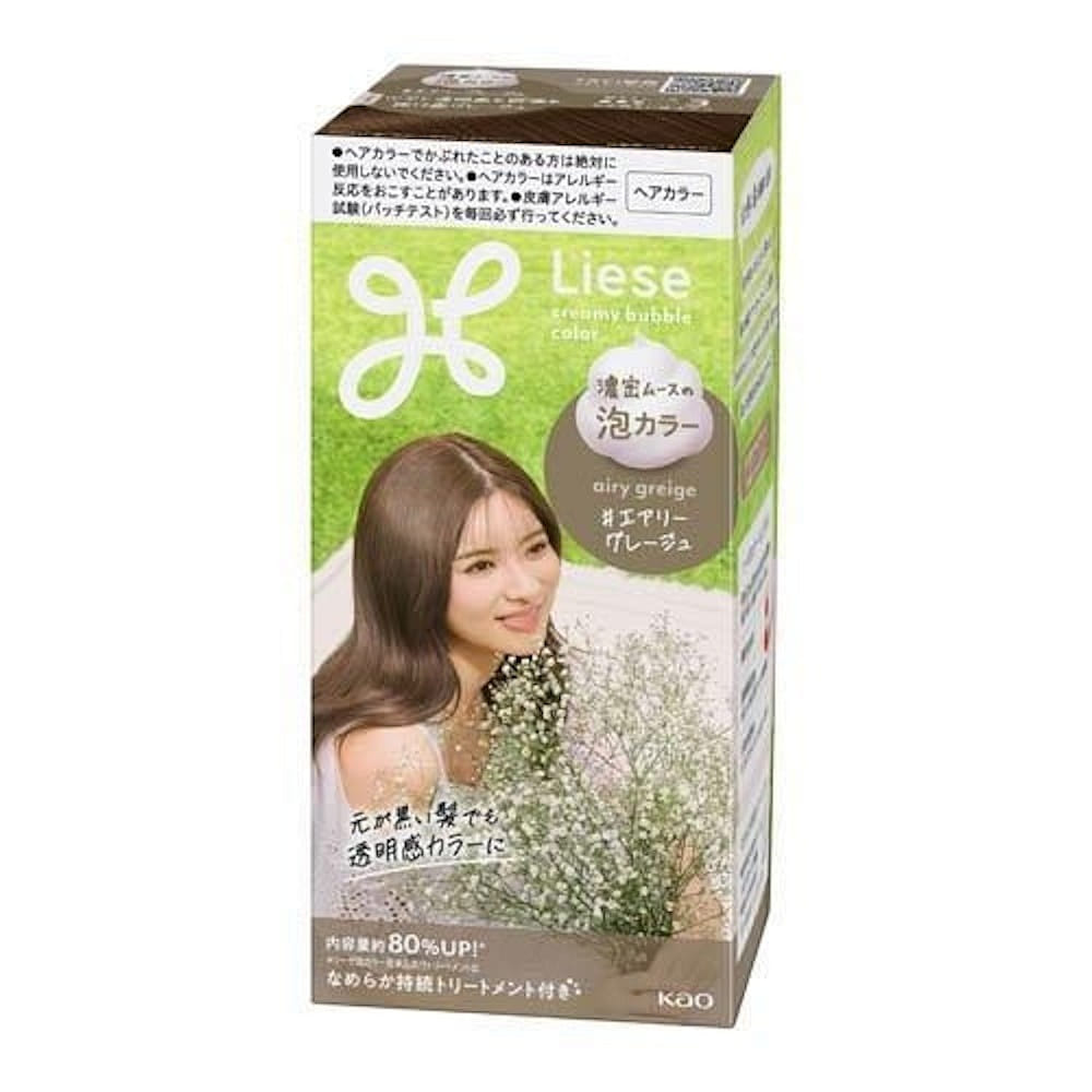 KAO Liese Foam Hair Dye (Light Ash Brown) 115ml 1 box